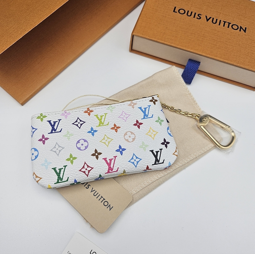Brand New 2026 Authentic Louis Vuitton Murakami Multicolor Monogram Key Pouch - Picture 17 of 17